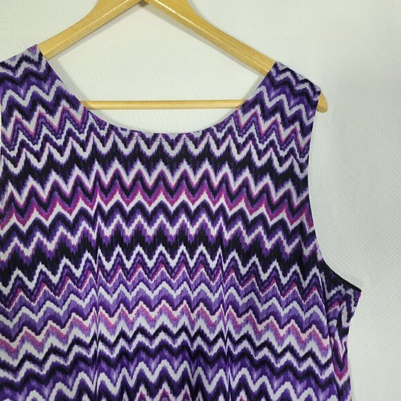 Chico's Travelers Collection Women's Vibrant Purple Pattern Top Size 3 (XL) - Picture 9 of 12